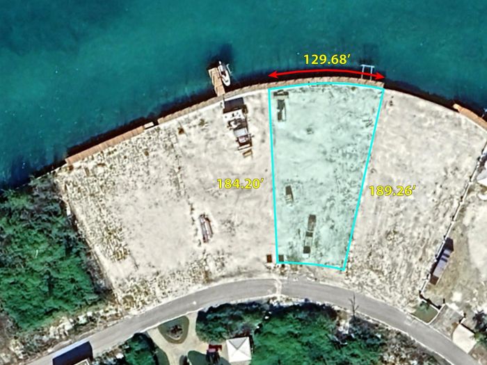 MLS# 62812 Canal Lot 4 BLK 200 Treasure Cay Abaco